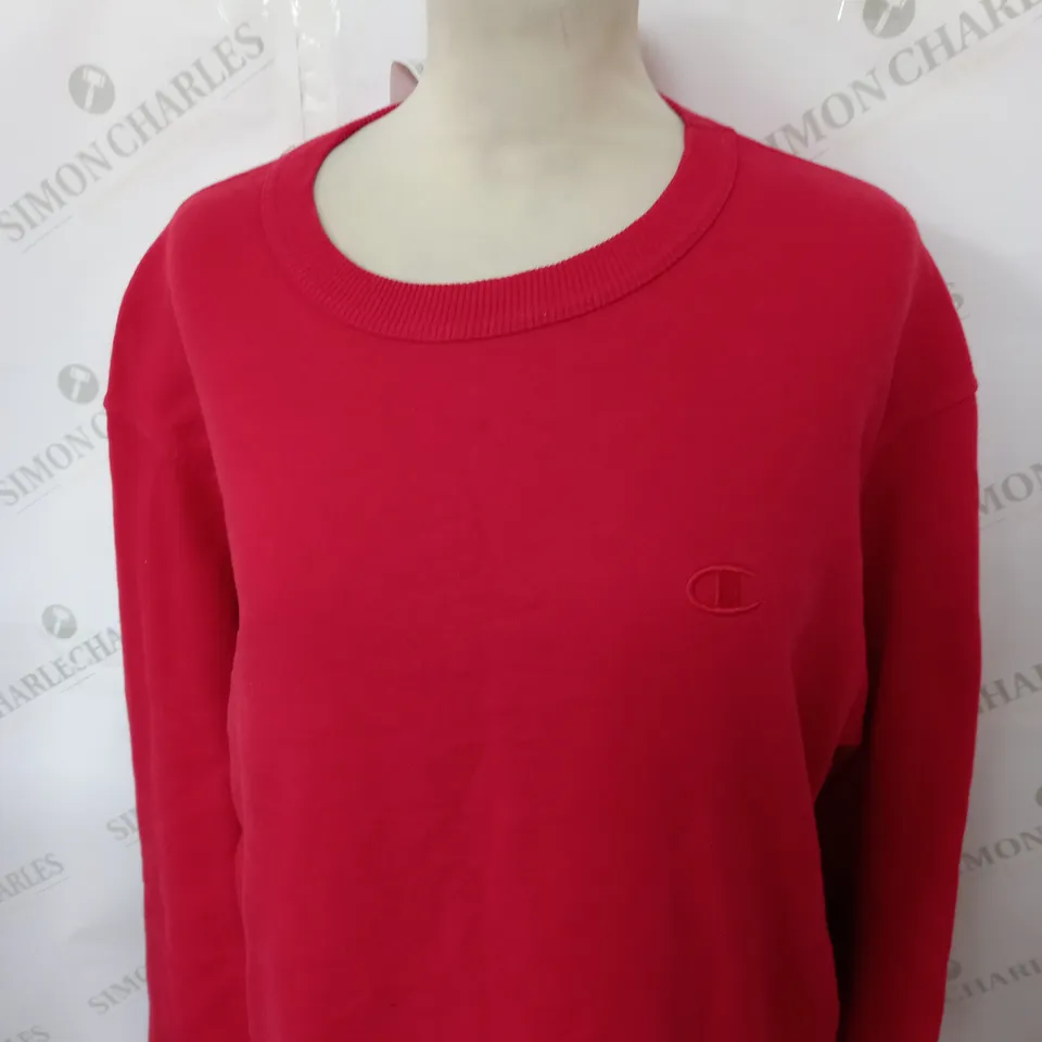 CHAMPION RED SWEATSHIRT SIZE M