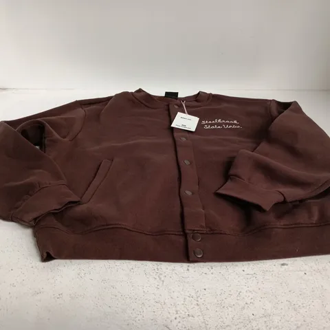 PULL&BEAR BOXY FIT BROWN CARDIGAN β UK L (MEN'S)