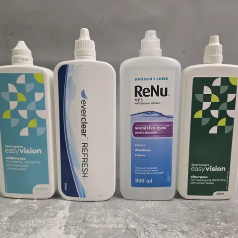 APPROXIMATELY 25 ASSORTED CONTACT LENSE PRODUCTS TO INCLUDE EASY VISION, RENU, ETC - COLLECTION ONLY