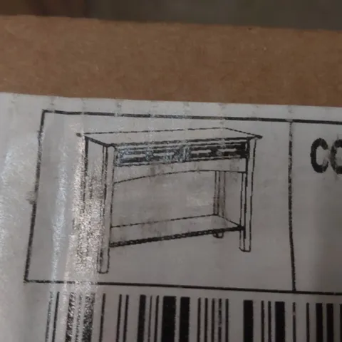 BOXED CORONA 2 DRAWER CONSOLE TABLE WITH SHELF - DISTRESSED WAX PINE