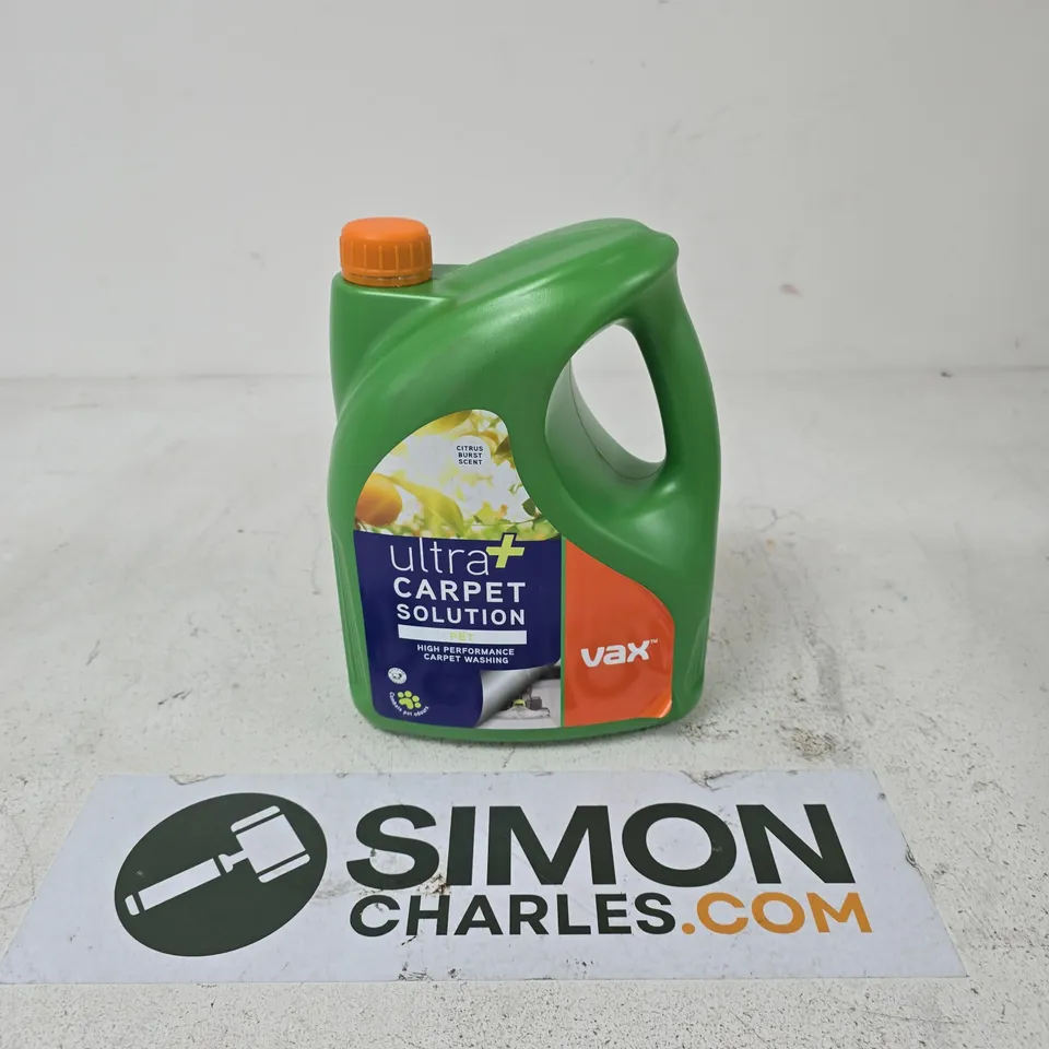 VAX ULTRA+ PET CARPET SOLUTION 4L RRP £34