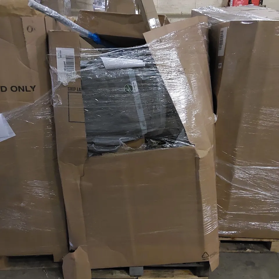 PALLET TO CONTAIN ASSORTED HOUSEHOLD ITEMS AND CONSUMER PRODUCTS. INCLUDING 2-STEP ANTI-SLIP LADDERS, BOXED FURNITURE ETC
