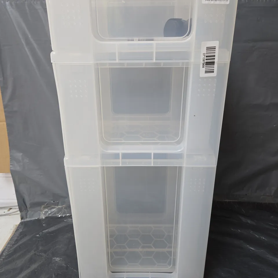 REALLY USEFUL BOX SLIMLINE STORAGE BOX 21 L TRANSPARENT 24 X 30 X 62 CM