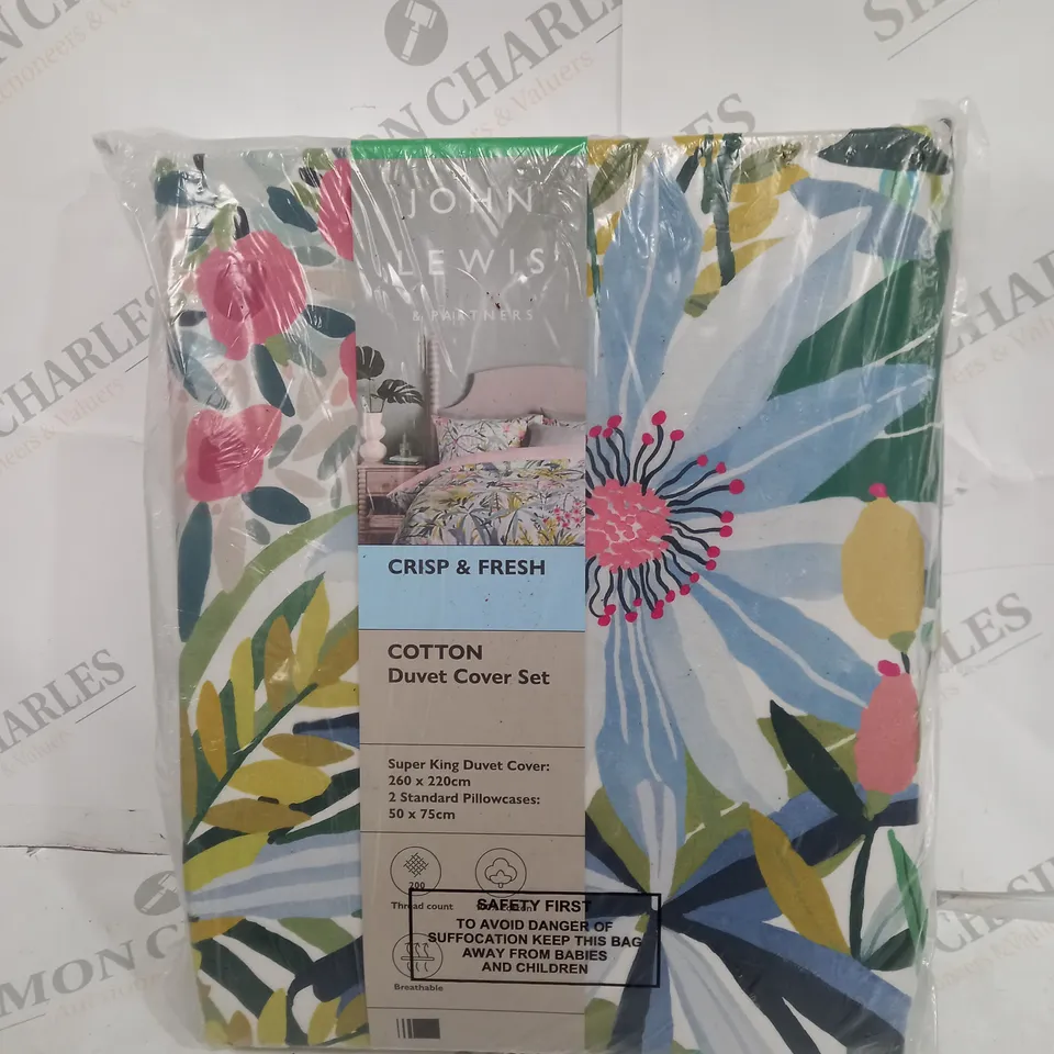 JOHN LEWIS CRISP&FRESH COTTON DUVET COVER SET 