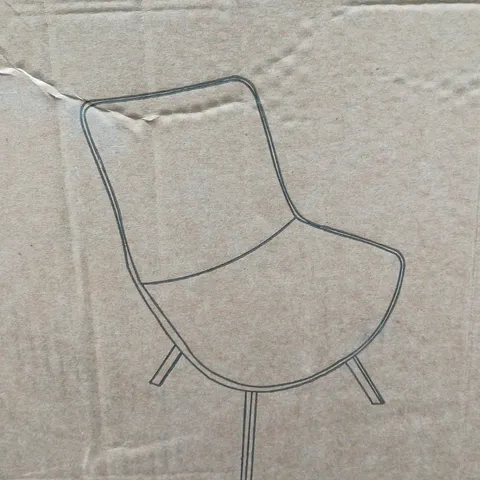 BOXED ARABELLA PAIR OF 2 FABRIC CHAIRS - GREY BLACK - COLLECTION ONLY