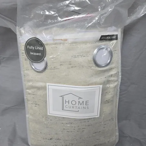 HOME CURTAINS JACQUARD, FULLY LINED, CREAM - 165X229CM 