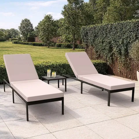 BOXED VONHAUS ARUBA LOUNGERS SET OF 2