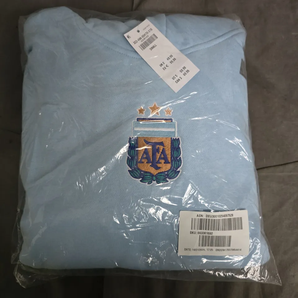 BAGED HOLLISTER ARGENTINE FOOTBALL ASSOCIATION GRAPHIC HOODIE - SMALL