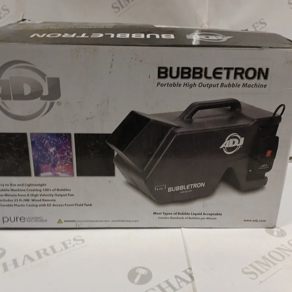 BOXED ADJ BUBBLETRON BUBBLE MACHINE