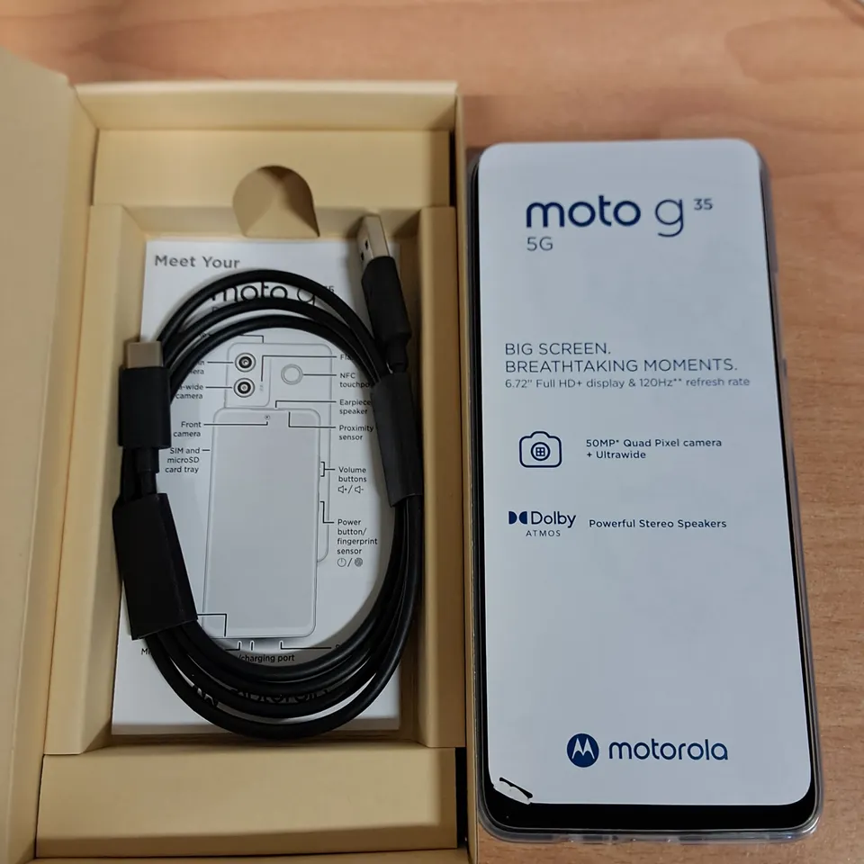 BOXED MOTOROLA MOTOROLA G36 5G 4+128GB IN MIDNIGHT BLACK - MC432