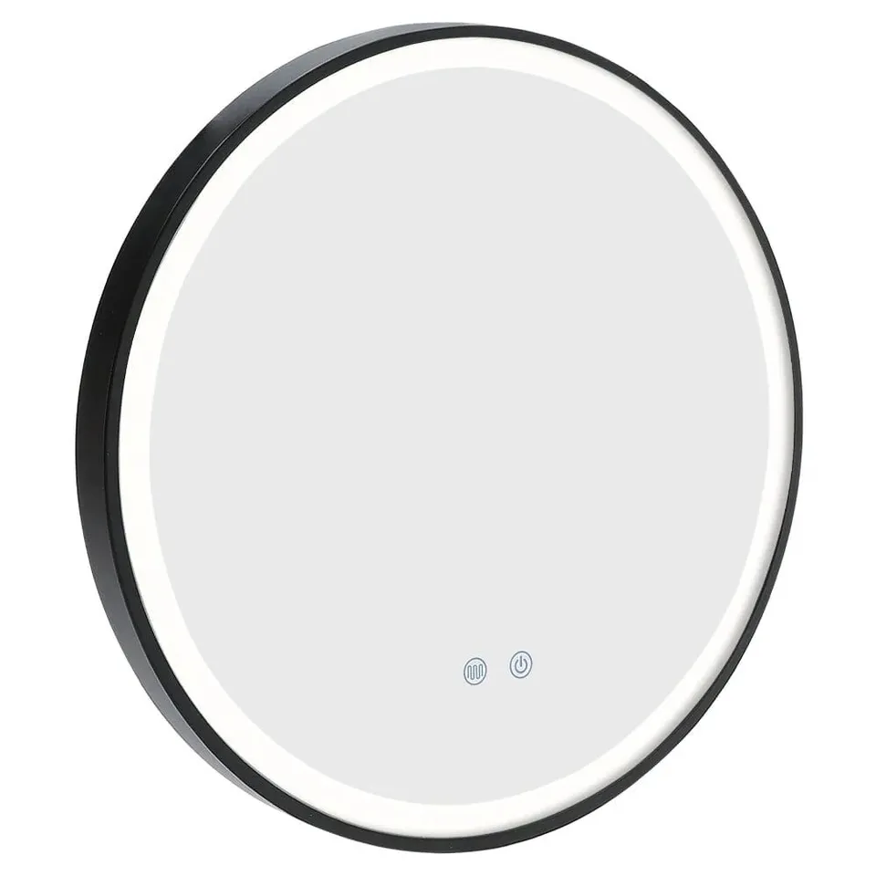 BOXED ROUND LED METAL MIRROR (1 BOX)