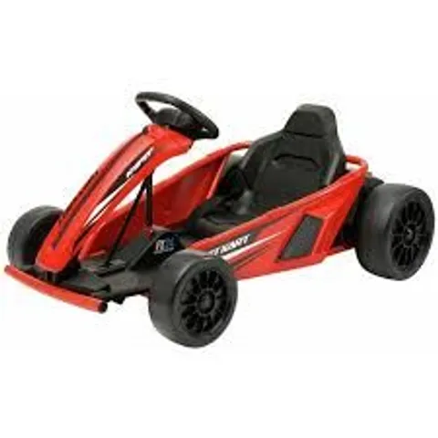 BOXED HYPER DRIFT GO KART 24V ELECTRIC RIDE ON - RED (1 BOX)