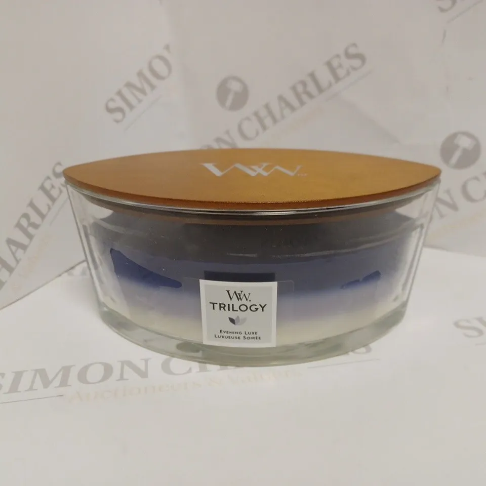 BOXED WOODWICK ELLIPSE EVENING LUXE CANDLE  RRP £34.99