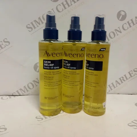 3 X 200ML AVEENO SKIN RELIEF BODY OIL SPRAY 