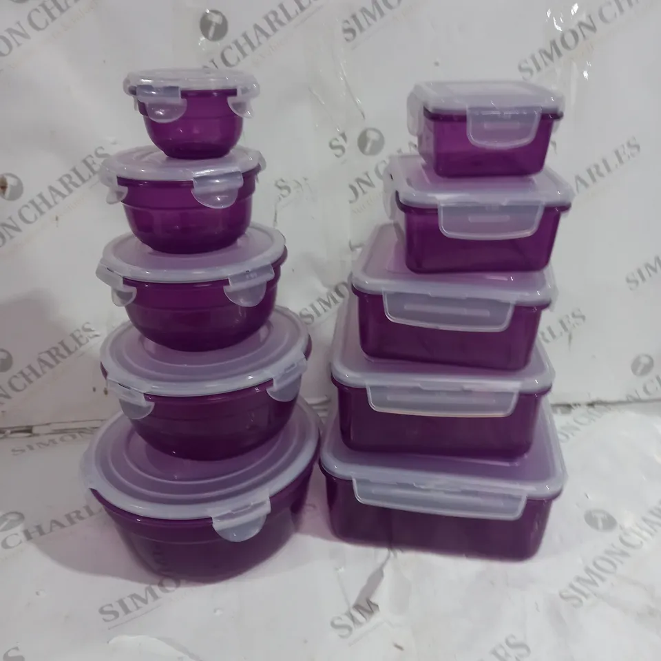LOCK & LOCK 10PC STORAGE CONTAINER SET IN PURPLE
