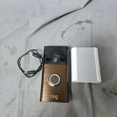 RING VIDEO DOORBELL WITH CHIME - BLACK