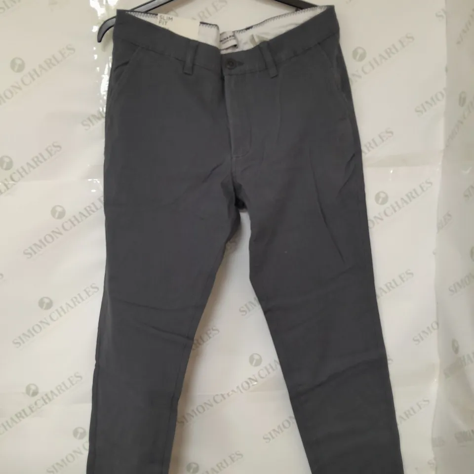 JACK&JONES SLIM FIT TROUSERS IN ASPHALT 31WAIST
