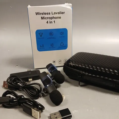BOXED 4-IN-1 WIRELESS LAVALIER MICROPHONE