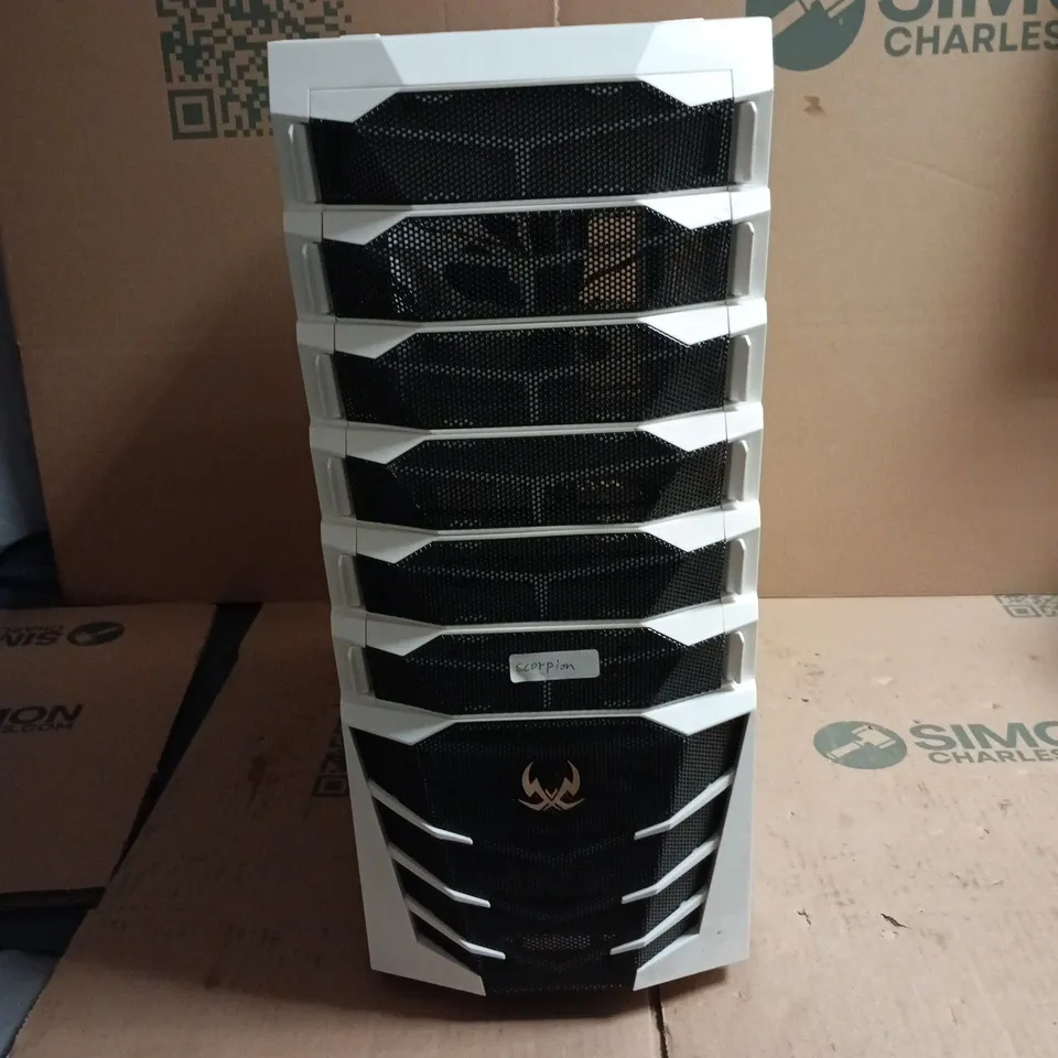 WHITE PC TOWER CASE – SCORPION 
