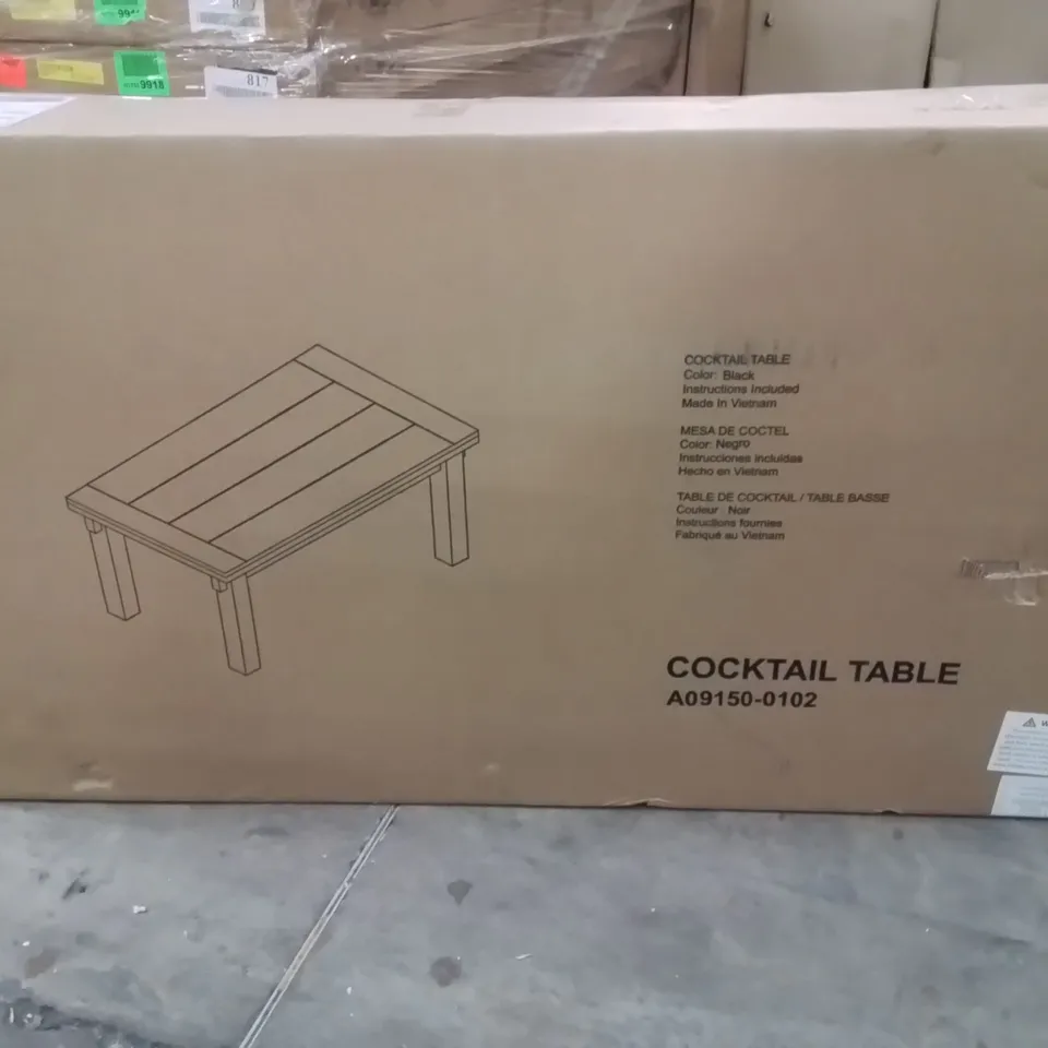 BOXED COCKTAIL TABLE -BLACK-