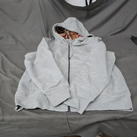 BURBERRY ZIP HOODIE – GREY, UK XL