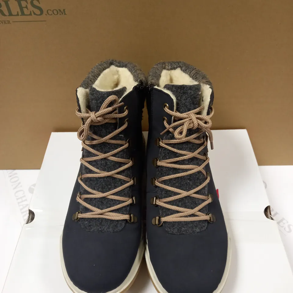 RIEKER LACE BOOT - NAVY - UK 6