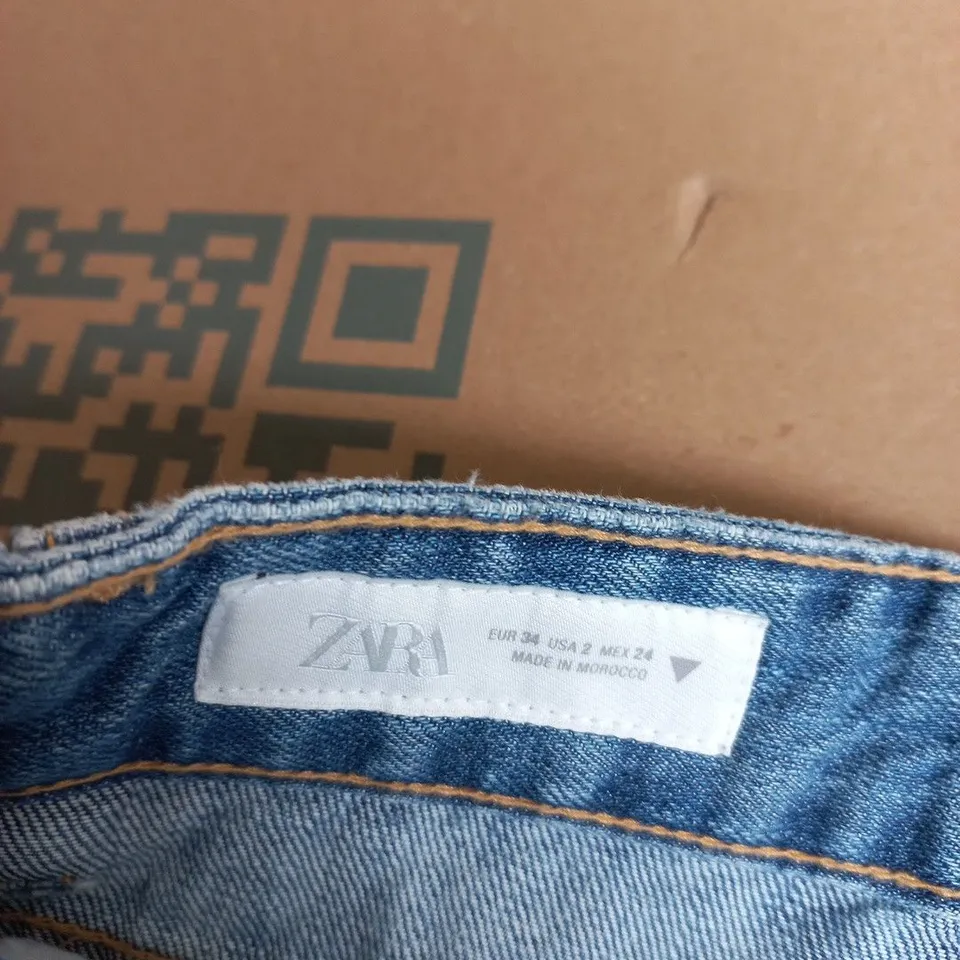 ZARA HIGH-RISE JEANS – FULL-LENGTH, EU 38 / US 2