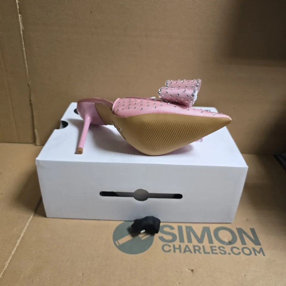 ALDO PINK RHINESTONE BOW SLINGBACK HEELS, UK 4.5