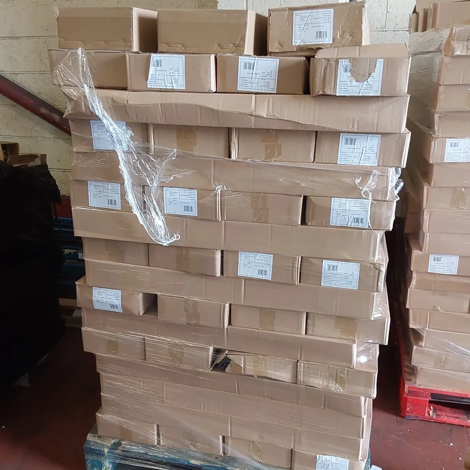 PALLET CONTAINING APPROXIMATELY 75 BOXES OF INDIVIDUAL STEM EUCALYPTUS FAUX FLOWERS // APPROX 24 X STEMS PER BOX