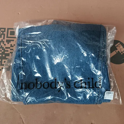 BAGGED NOBODY'S CHILD PUTNEY BARREL JEANS IN BLUE SIZE UK 12R