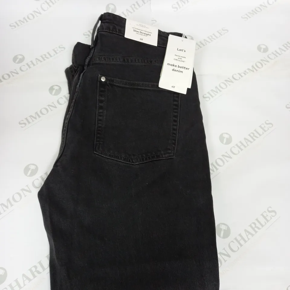 H&M SLIM STRAIGHT DENIM JEANS SIZE 38