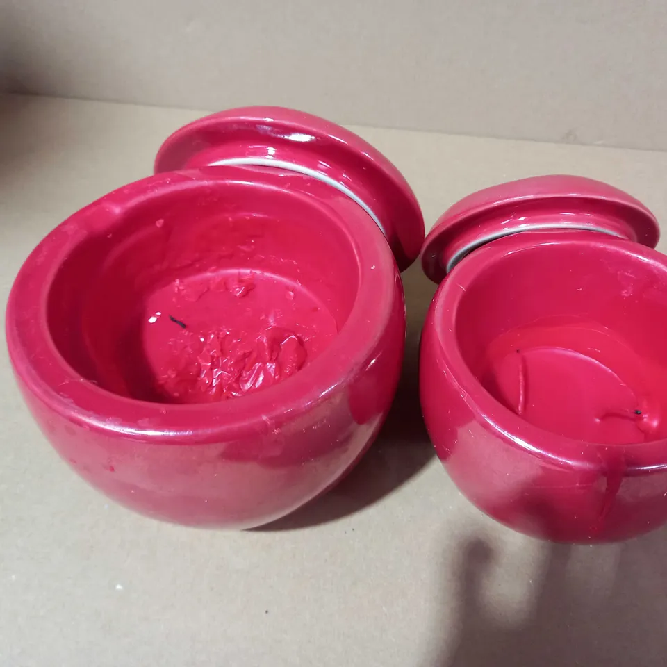 HOMEWORX BY HARRY SLATKIN & CO. CERAMIC MEDIUM AND LARGE APPLES