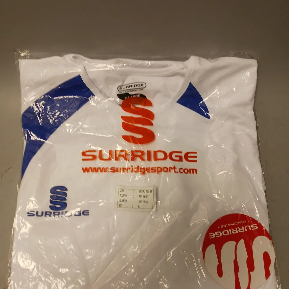 APPROXIMATELY 10 SURRIDGE MENS LONG SLEEVED FOOTBALL SHIRTS - XL