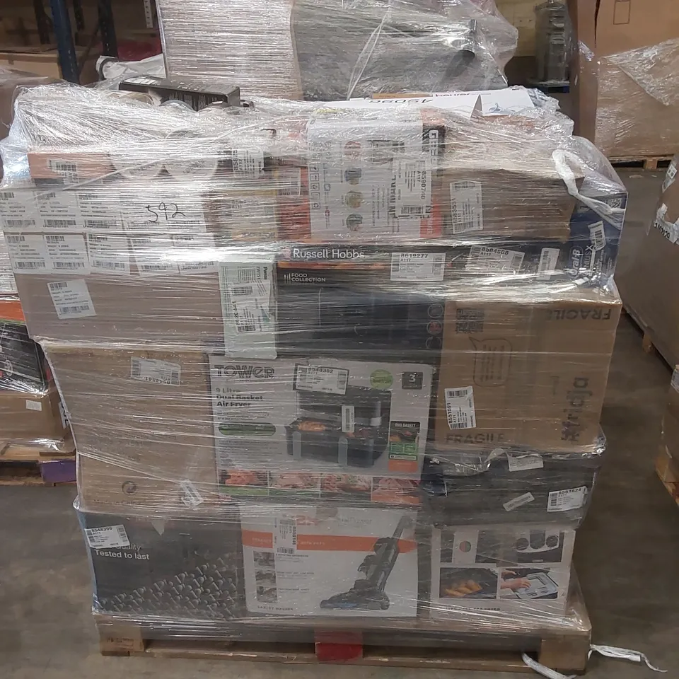 PALLET OF APPROXIMATELY UNPROCESSED 89 RAW RETURN HOUSEHOLD AND ELECTRICAL GOODS TO INCLUDE;