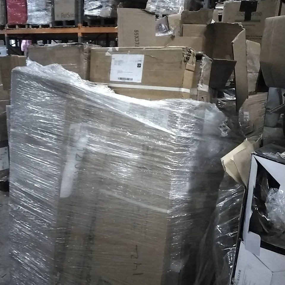 PALLET OF HOUSEHOLD ITEMS TO INCLUDE STORAGE SHED, SLEEPER SOFA BEDS, PENT ROOF  AND OTHER ASSORTED ITEMS...