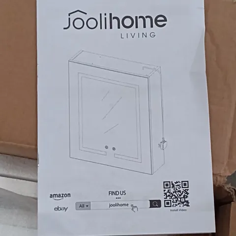 BOXED JOOLIHOME LIVING BATHROOM CABINET - WHITE (1 BOX)