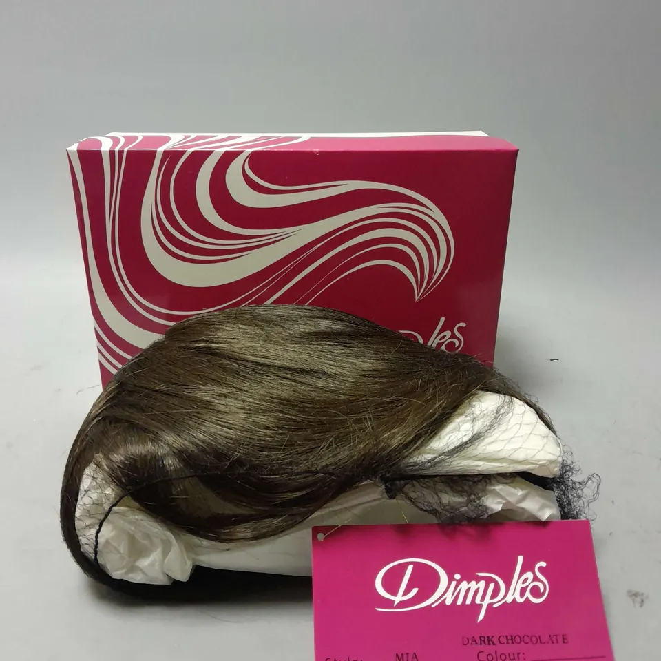 BOXED DIMPLES 5 INCH BOB WIG IN DARK CHOCOLATE BROWN