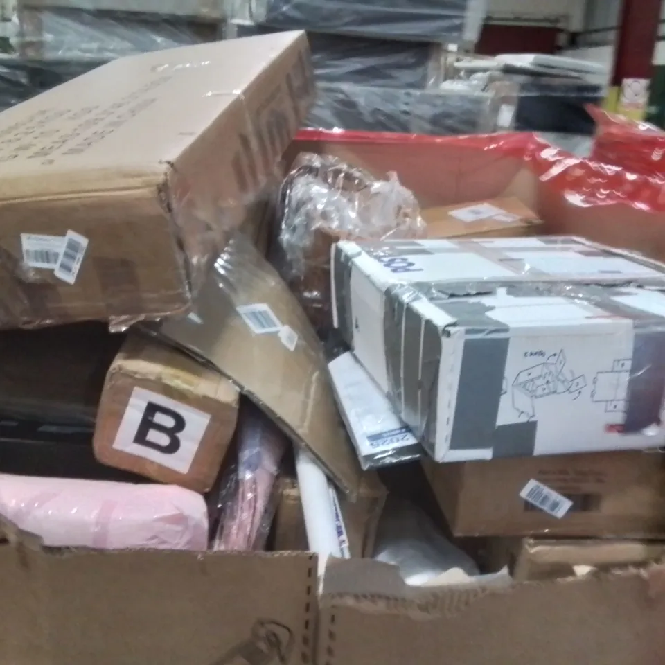 PALLET OF ASSORTED HOUSEHOLD GOODS AND PRODUCTS TO INCLUDE;TISSUE BOX,DUVET,LED STRIP LIGHT