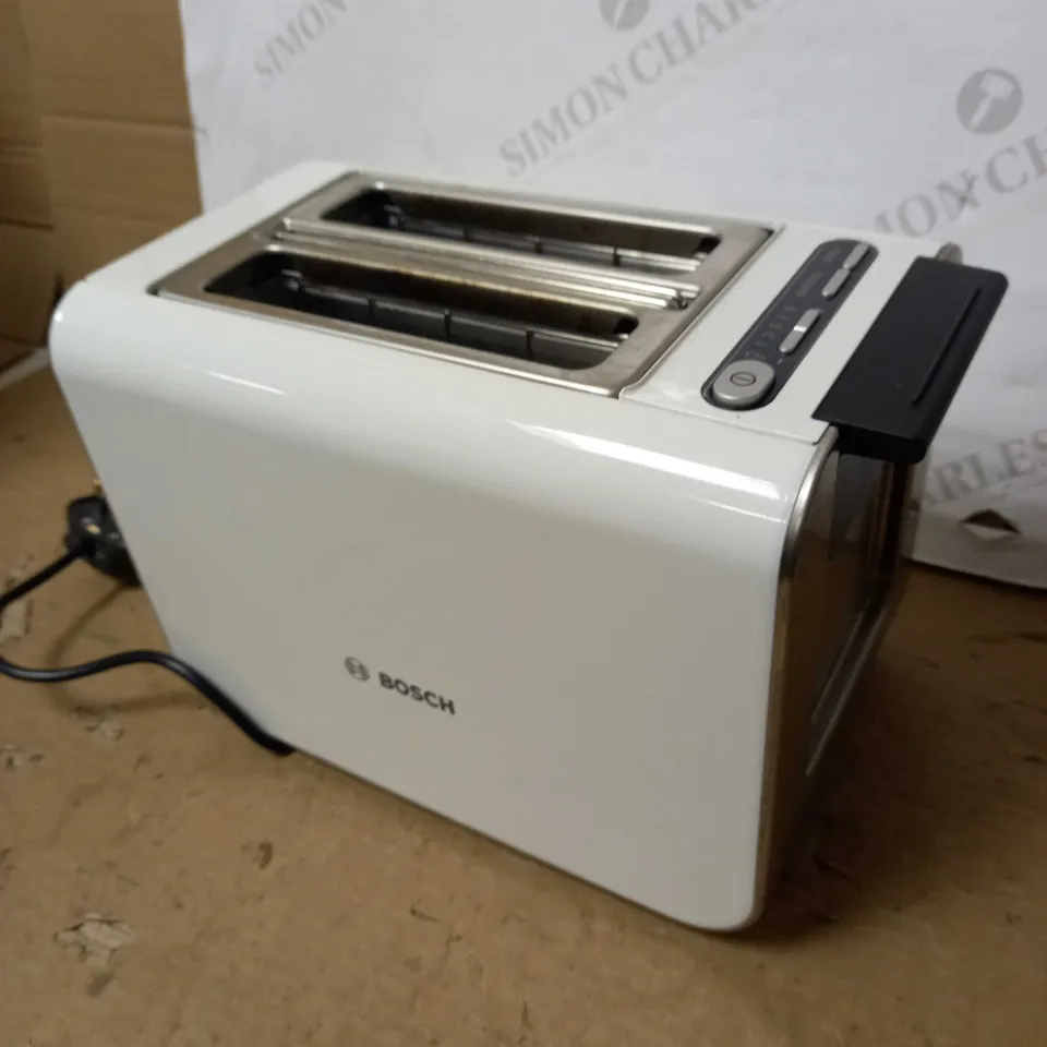 BOSCH STYLINE 2-SLOT STAINLESS STEEL TOASTER - WHITE (TAT8611GB)