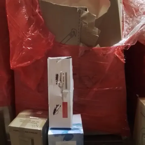 PALLET OF ASSORTED HOUSEHOLD GOODS AND PRODUCTS TO INCLUDE;WATER COUNTERTOP UNIT,AIR COOLER,BIKE CARRIER RACK