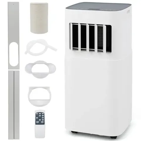 BOXED 7000 BTU PORTABLE AIR CONDITIONER 4-IN-1 FLOOR AC UNIT-WHITE