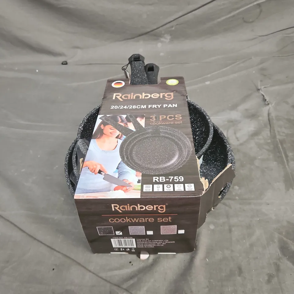 RAINBERG COOKWARE SET RB-759 – 3-PIECE FRY PAN SET (20/24/28 CM)