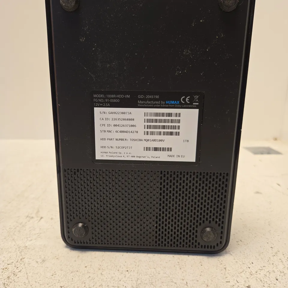 VIRGIN MEDIA 1008R-HDD-VM 4K UHD SET-TOP BOX BOXED WITH ACCESSORIES 