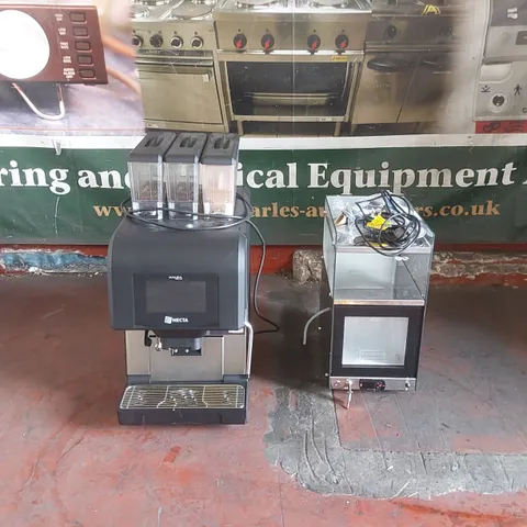 EVOCA KALEA PLUS COMMERCIAL COFFEE MACHINE WITH VITRIFRIGO MILK CHILLER