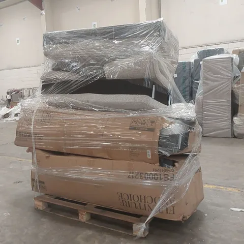 PALLET CONTAINING A LARGE QUANTITY OF ASSORTED DESIGNER FURNITURE PARTS INCLUDING: SOFA PARTS ECT