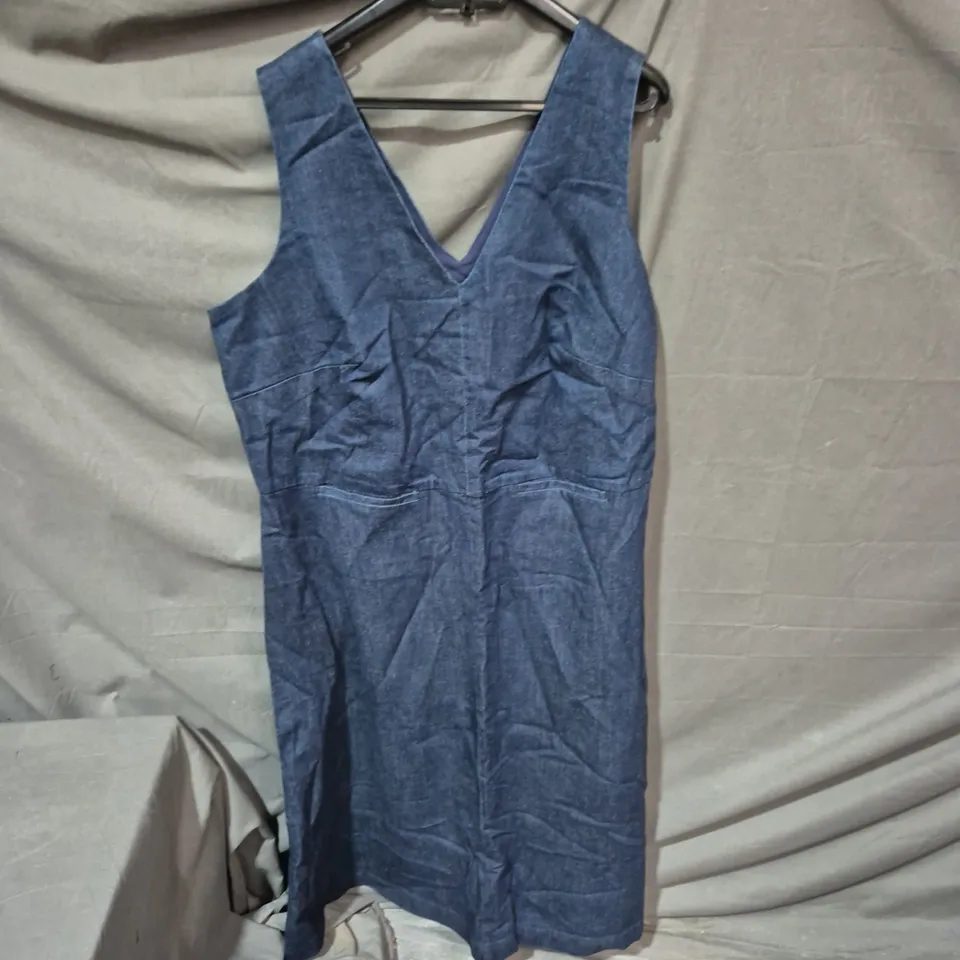 SEASALT CORNWALL WOMEN'S DENIM SLEEVELESS DRESS UK 10 (EU 38)