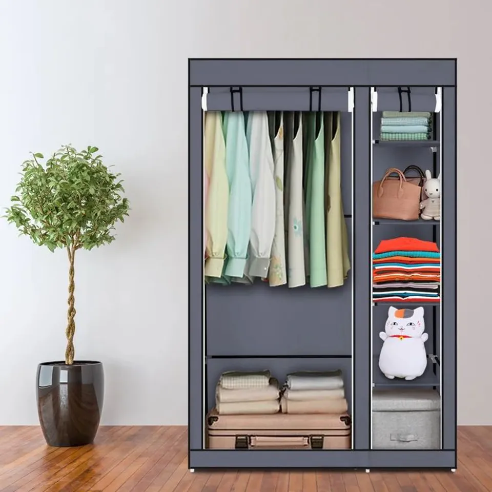 BOXED POP UP PORTABLE FABRIC WARDROBE