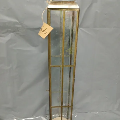 VEMULA LANTERN ANTIQURE BRASS - LARGE (VE0202) - COLLECTION ONLY