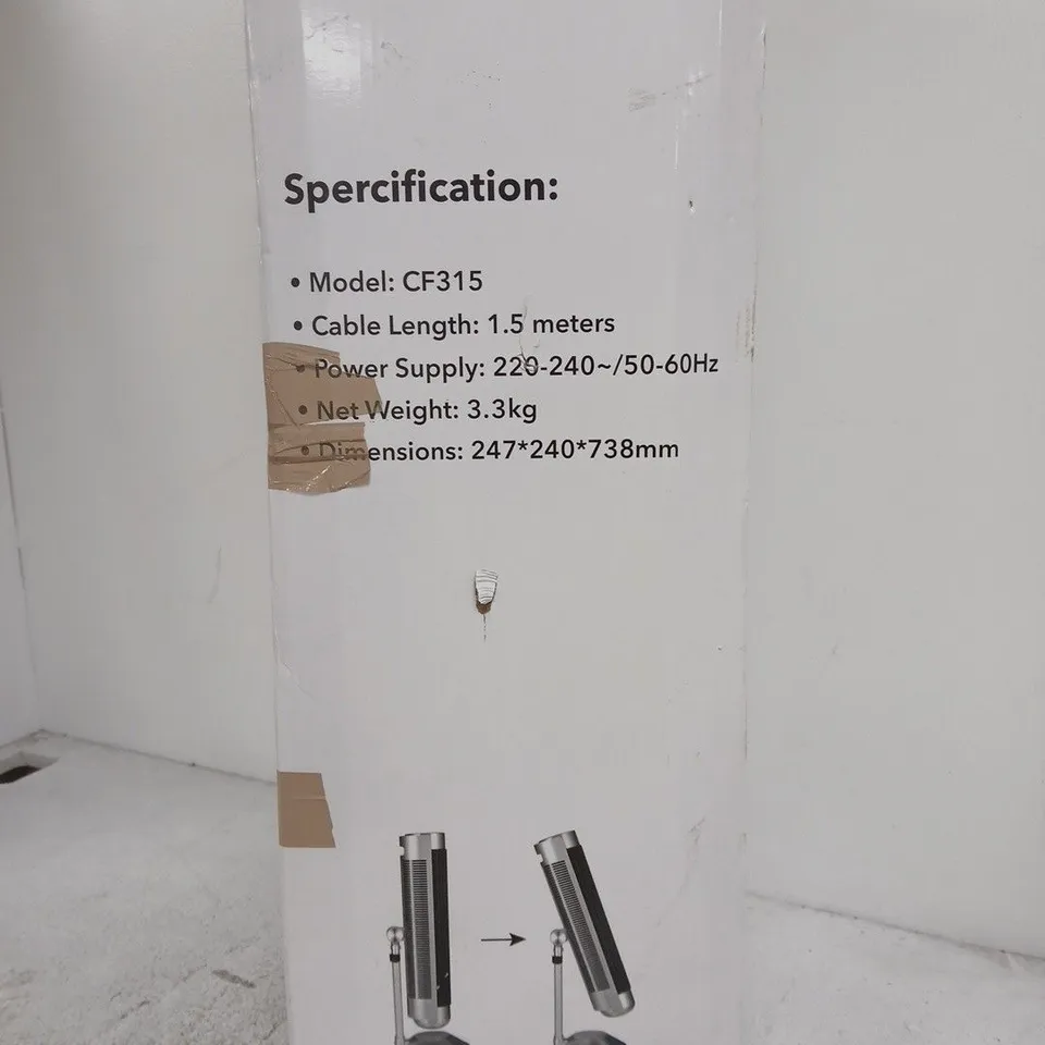 CF315 BLADELESS TOWER FAN WITH LED LIGHT