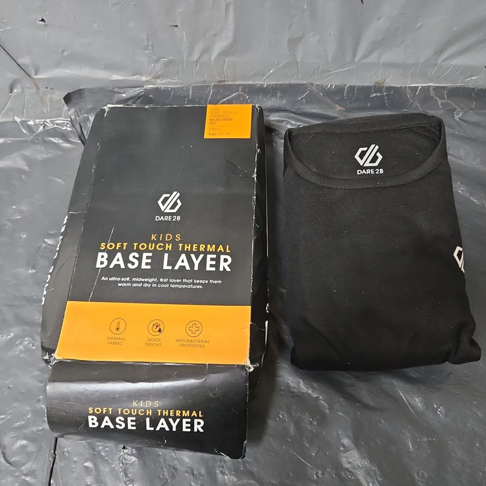 DARE28 KIDS THERMAL BASE LAYER BLACK 11-12YRS